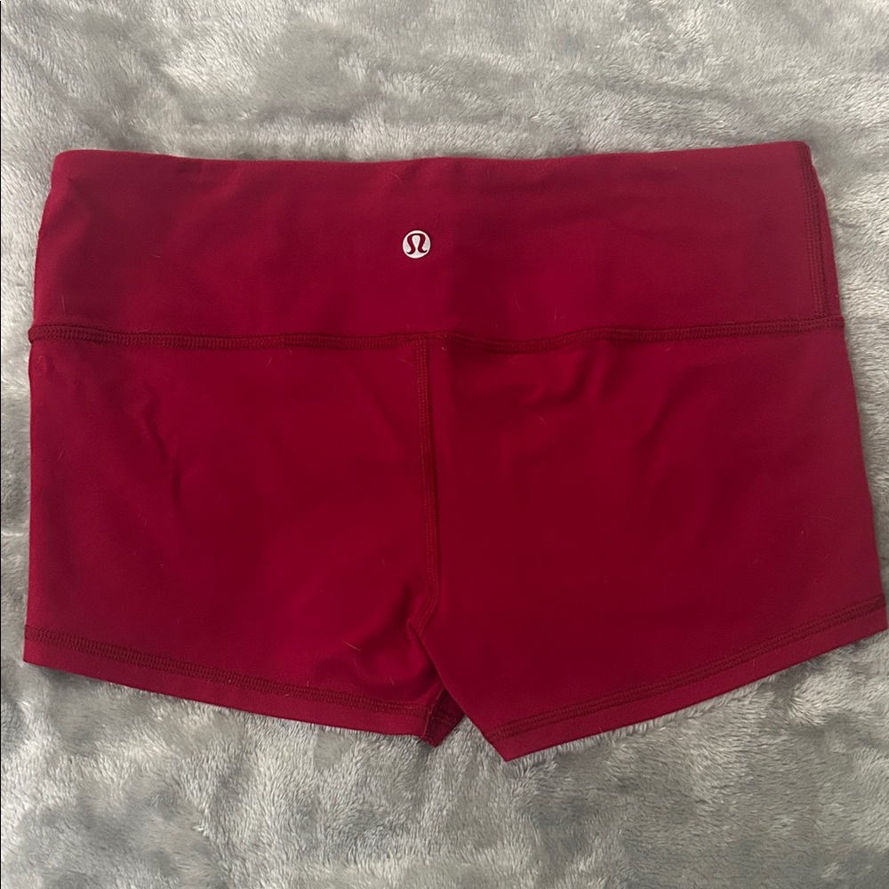 Lululemon Athletica Burgundy Athletic Shorts